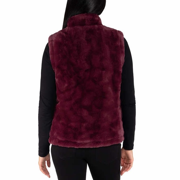 Nicole Miller Women’s Faux Fur Reversible Vest - Picture 4 of 9